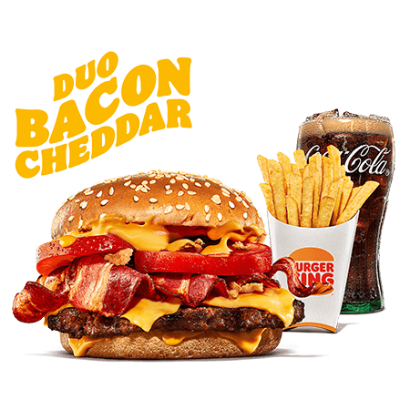 MENU DUO BACON CHEDDAR SINGLE  BEEF