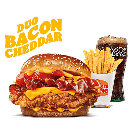 DUO BACON CHEDDAR CHICKEN KING MENU
