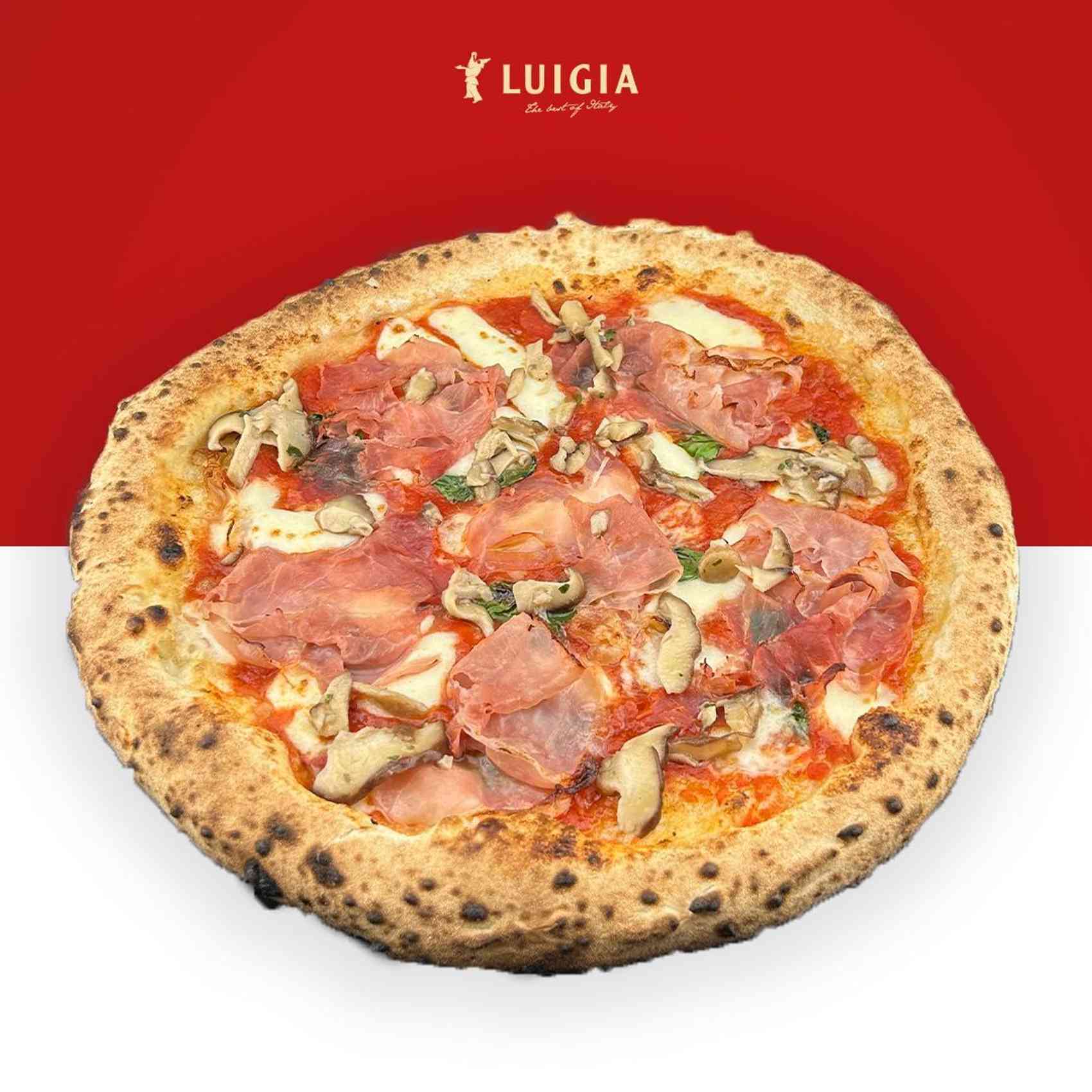 Prosciutto cotto "Rosa" e funghi