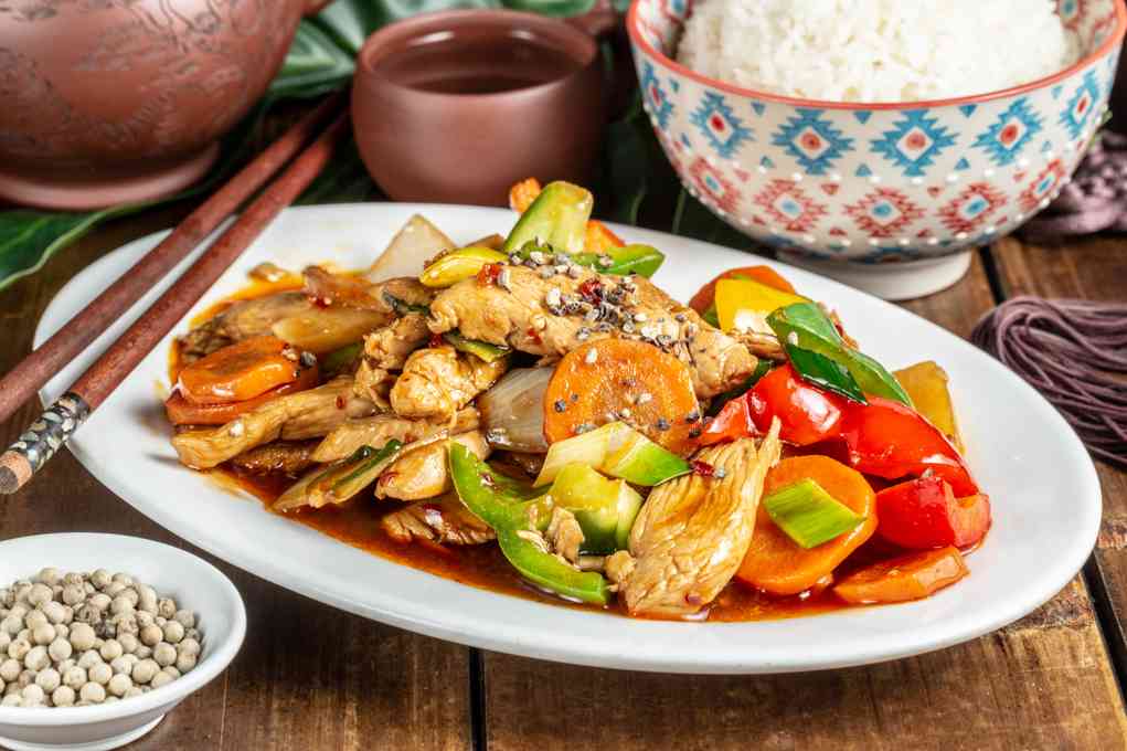 43.RIZ POULET AUX POIVRES